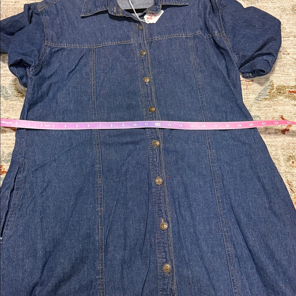 Jean Junction VTG Denim Button-Down Dress - Picture 9 of 10